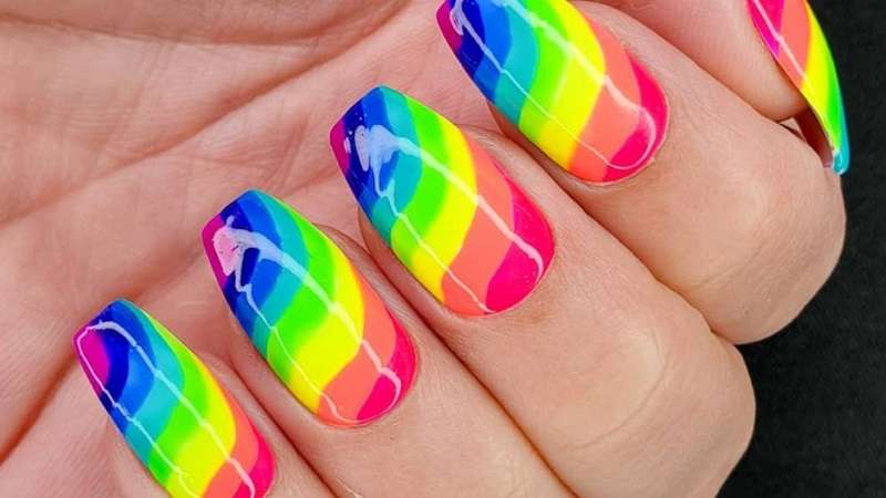 Rainbow nails