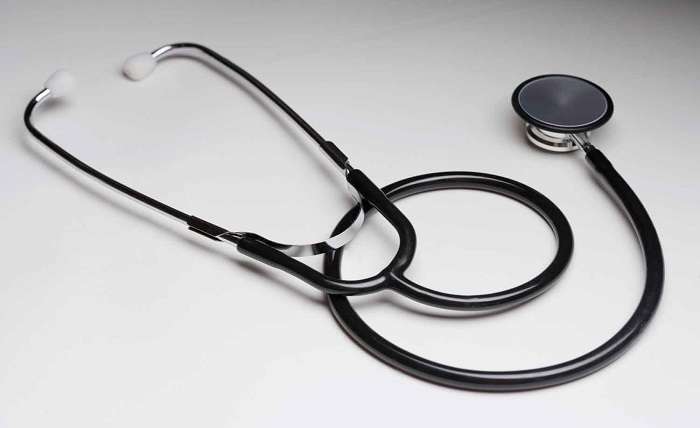 A Stethoscope is a piece of medical equipment used by doctors to hear bodily sounds such as the heartbeats of patients