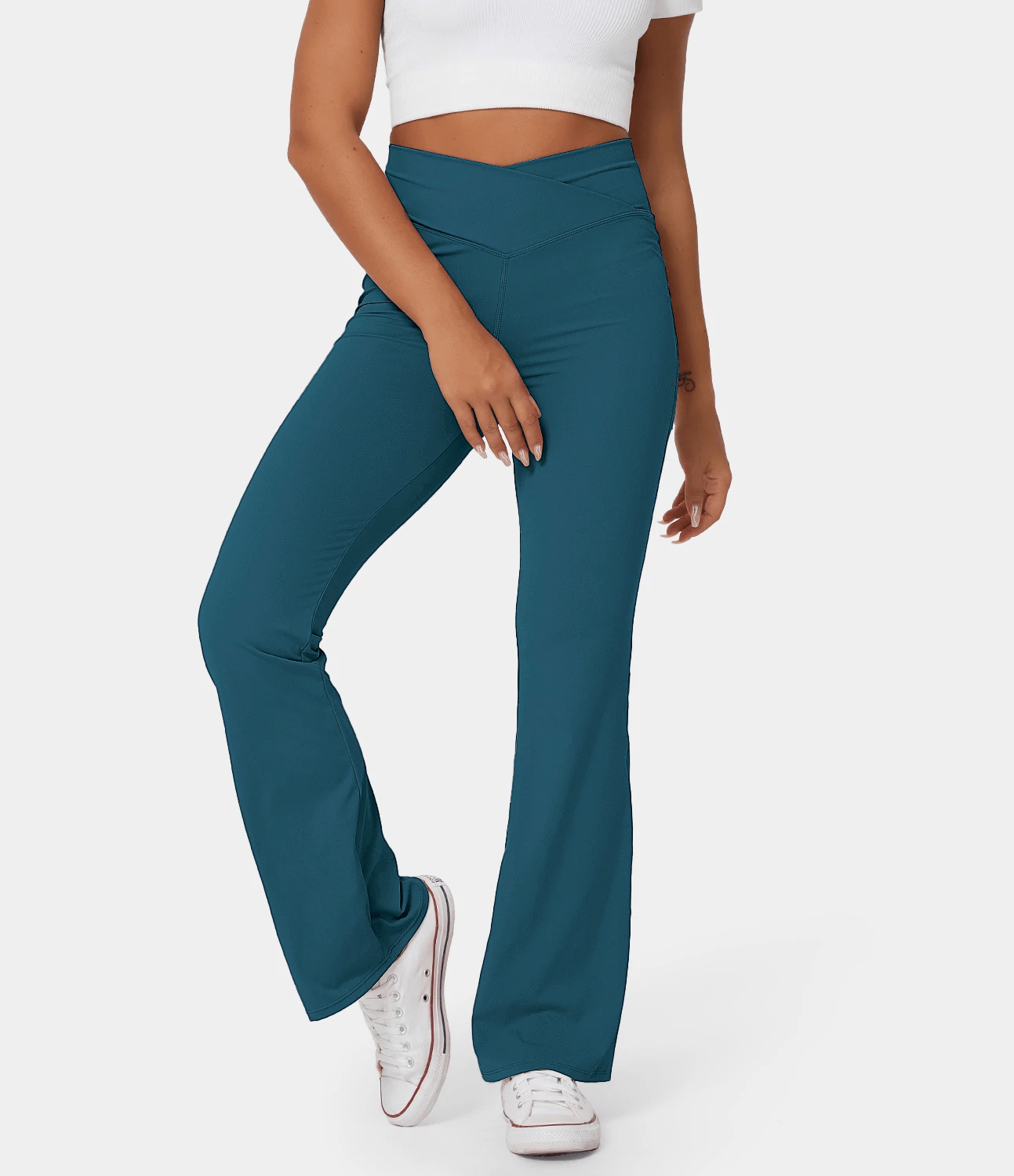 Yoga Leggings vs Crossover flare Running Leggings