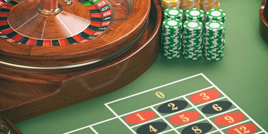 gambling or casino background concept casino roulette wheel wit