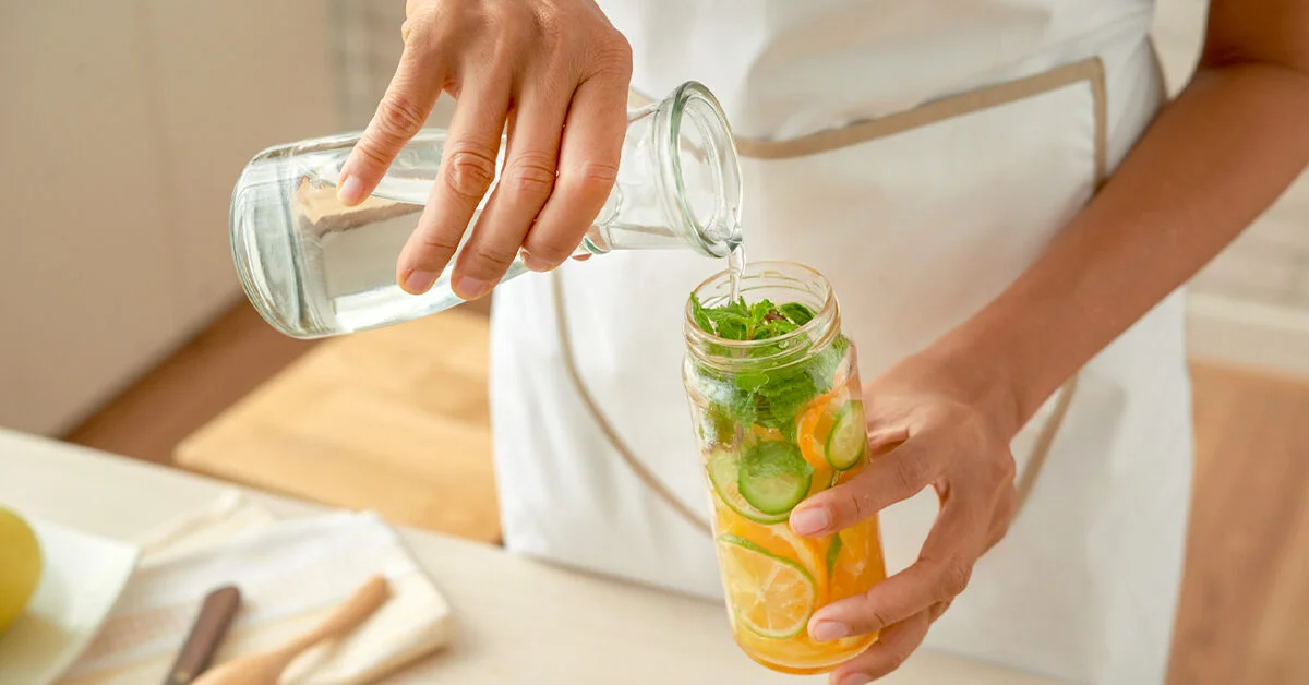 Preparing Citrus and Mint Infused Water 1200x628 facebook 1200x628 1